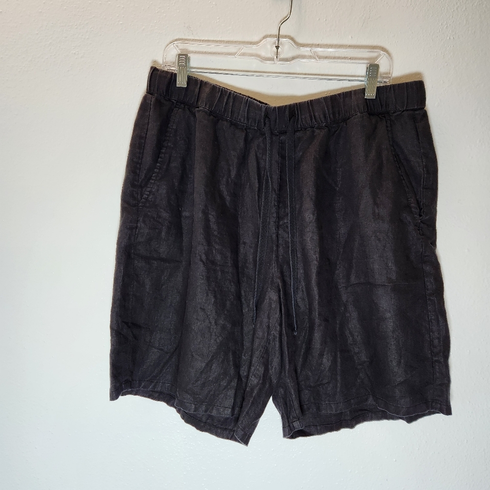 Eileen Fisher 100% Organic Linen Black Size Large